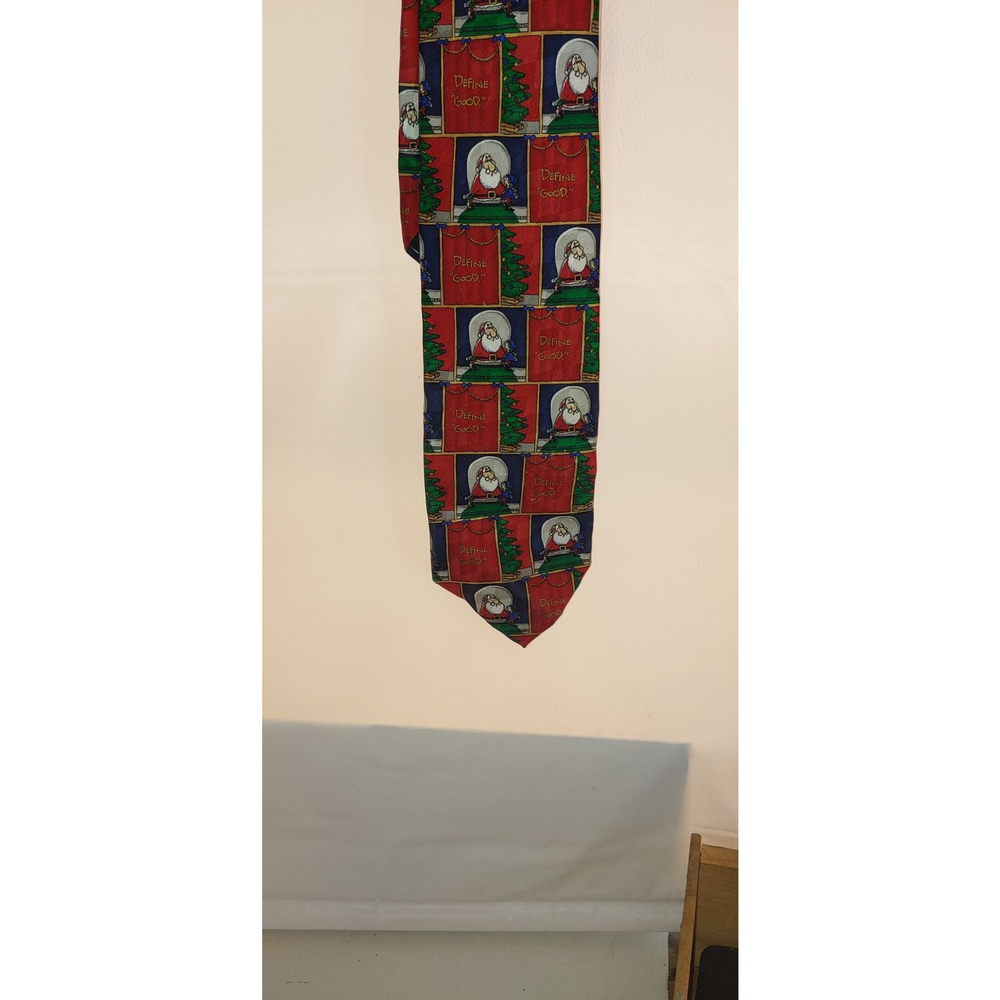 christmas tie  Shoebox official licensed Hallmark licensing vintage  red Santa s